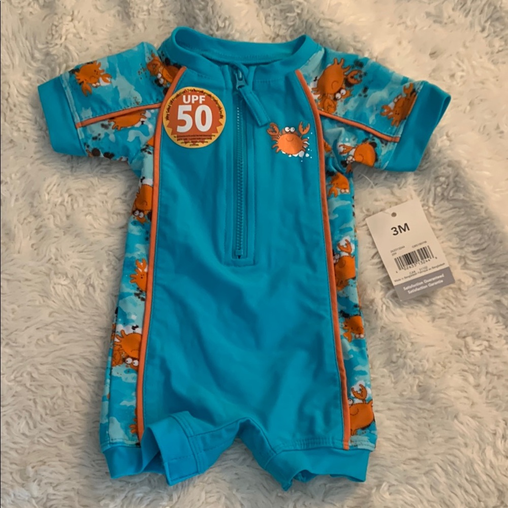 George Baby Swimsuit in Aqua